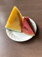 スイカの食べ比べ