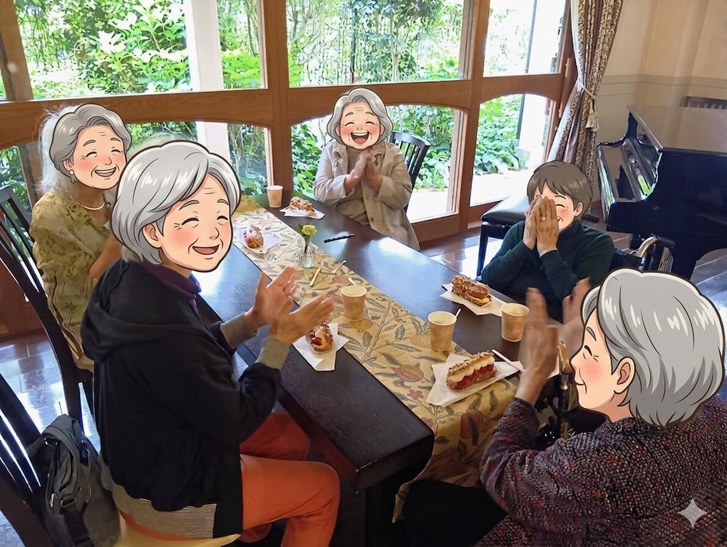 ゆっくり老人 お客様同士で!】99歳のお誕生日会｜ロングライフ梶ヶ谷(川崎市高津区