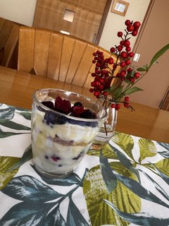 🎄🍓「腸活&アンチエイジング♪ ヨーグルトクリスマスパフェ」
