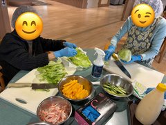 クッキングデイで恵方巻きを作りました👹🌸