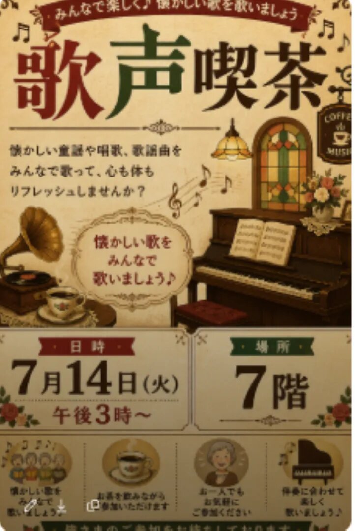 歌声喫茶を開催しました｜ココファン阿倍野(大阪市阿倍野区)｜LIFULL
