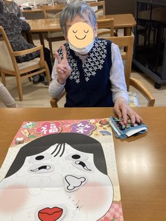 【ココファン新町】お多福で初笑い🎍