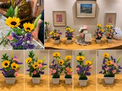 🌻フラワーアレンジメントレクリエーション🌻