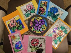 朝顔のステンドグラス