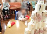 プレザンメゾン箕面「ボールで紙コップを倒そうゲーム」