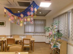 七夕の飾りつけが完成しました