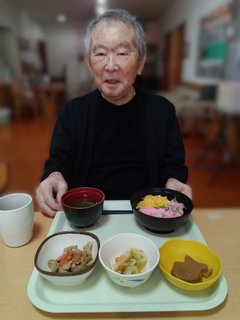 小正月祝膳がお昼ご飯に出ました(o^―^o)
