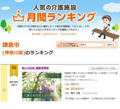 人気施設ランキング1位に選ばれました