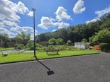 夏の空(中庭～尾根緑道の風景)