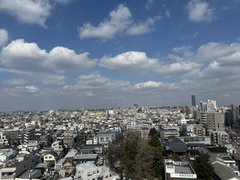 屋上のウッドデッキからの眺望(北方向)