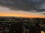 13階食堂ラウンジから見える夕焼けです