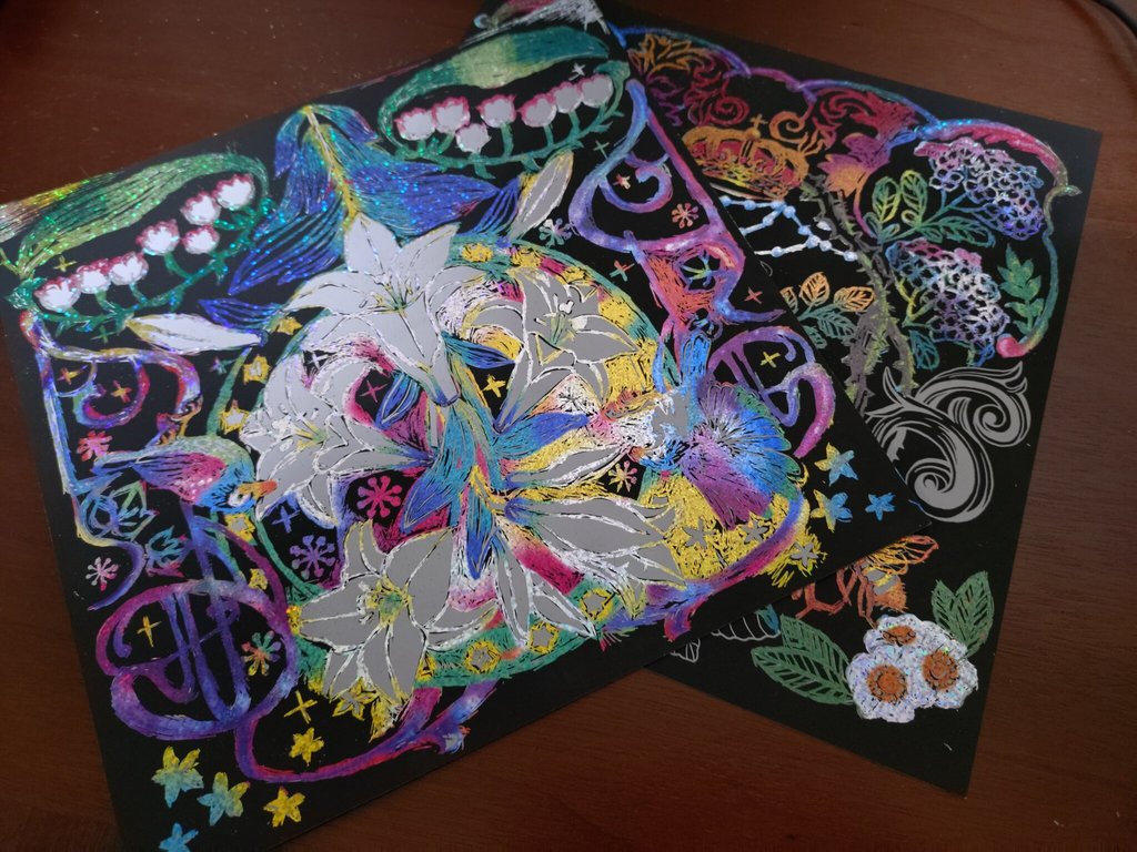 あらなるめい スクラッチ シンプルだけど新感覚のアート。サンリオキャラクターたちの