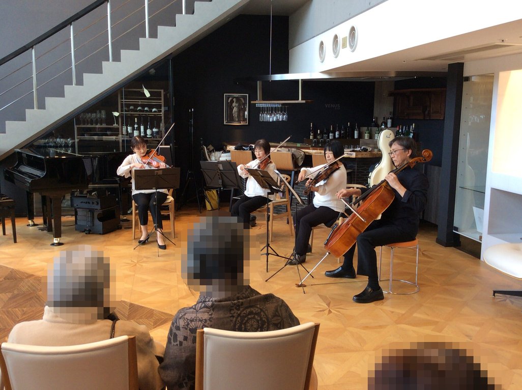 弦楽四重奏の鉄製置物 秋のコンサート 弦楽四重奏 ル・レクチェ 2025年11月8日｜アクーユ芦野