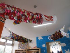 鯉のぼりの大作ができました