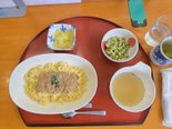 本日のお昼御飯は「ツナと茸の和風スパゲティ」です♪