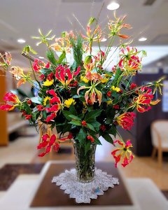 新年を彩るお正月の生け花