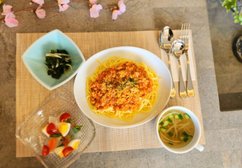 ミートソーススパゲティです。