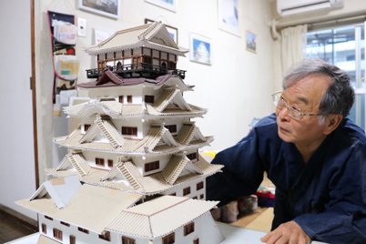城巡りの趣味が高じて定年後に「城模型作家」となった74歳。